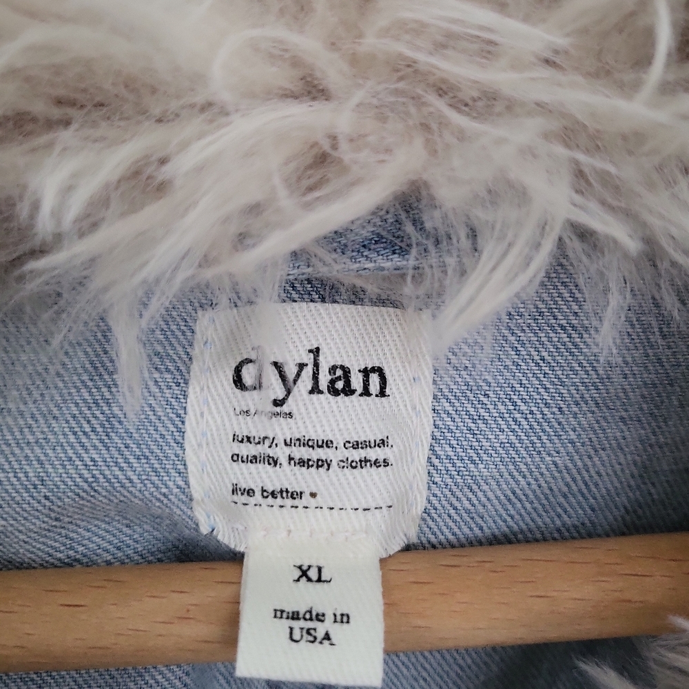 Women's Dylan Denim Trucker Sherpa Faux Fur Collar Jacket XL / NWOT - Picture 5 of 9